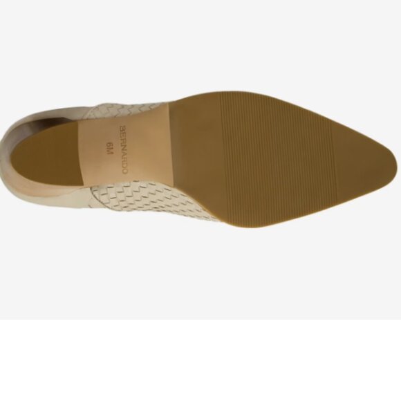 NEW BERNARDO Made In Brazil Leather Famous Heeled Booties in eggshell 725 10j5 - Picture 3 of 7